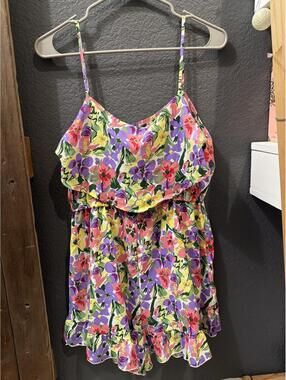Floral Print Spaghetti Strap Summer Dress
